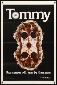 3t938 TOMMY teaser 1sh '75 The Who, Roger Daltrey, rock & roll, cool mirror image!