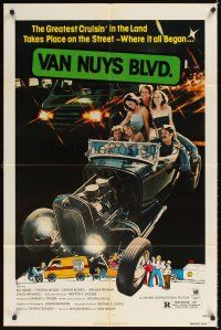 3t951 VAN NUYS BLVD. 1sh '79 sexy teens cruising Los Angeles streets in hot rods!