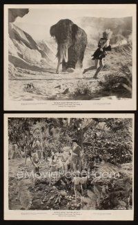 3w587 ONE MILLION B.C. 2 8x10 stills '40 caveman Victor Mature, Hal Roach & D.W. Griffith!