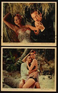 3w983 LITTLE HUT 2 color 8x10 stills '57 sexy tropical Ava Gardner, Stewart Granger, David Niven!