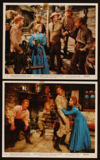 3w993 SEVEN BRIDES FOR SEVEN BROTHERS 2 color 8x10 stills '54 pretty Jane Powell & Howard Keel!