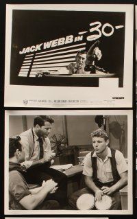 3w098 -30- 10 7.5x9.5 stills '59 Dragnet's Jack Webb is the editor of a major metropolitan newspaper