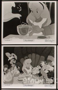 3w138 ALICE IN WONDERLAND 8 8x10 stills R74 Disney classic cartoon from Lewis Carroll's book!