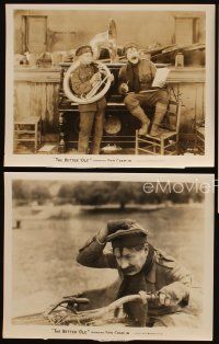 3w442 BETTER 'OLE 3 8x10 stills '26 great images of Syd Chaplin as Old Bill in World War I!