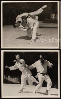 3w447 BLOOD ON THE SUN 3 8x10 stills '45 incredible candid images of James Cagney learning judo!
