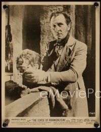 3w546 CURSE OF FRANKENSTEIN 2 8x10 stills '57 great close up of Peter Cushing with severed!
