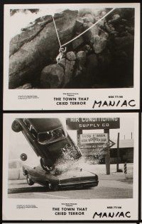 3w181 MANIAC 8 8x10 stills '77 Oliver Reed, Deborah Raffin, The Town That Cried Terror!