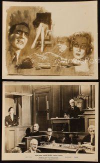 3w507 WITNESS FOR THE PROSECUTION 3 8x10 stills '58 Billy Wilder, Dietrich, Power, cool artwork!
