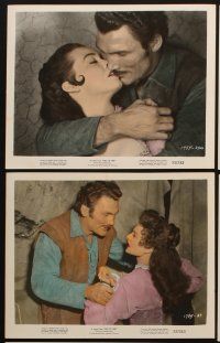 3w649 KISS OF FIRE 10 color 8x10 stills '55 Jack Palance as El Tigre & sexy Barbara Rush!