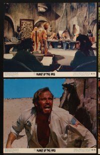 3w845 PLANET OF THE APES 8 color 8x10 stills '68 Charlton Heston, includes cool 4x5 transparency!