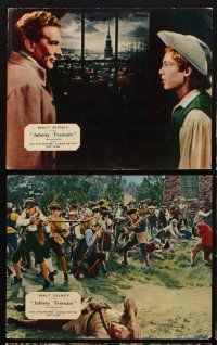 3w757 JOHNNY TREMAIN 8 color English FOH LCs '57 Disney, Hal Stalmaster, from Esther Forbes novel!
