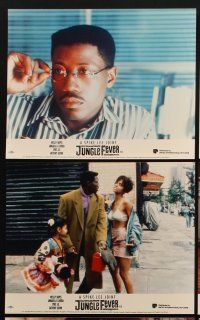 3w765 JUNGLE FEVER 8 color English FOH LCs '90 Spike Lee, Wesley Snipes, Annabella Sciorra
