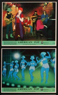 3w668 AMERICAN POP 8 8x10 mini LCs '81 Ralph Bakshi rock & roll cartoon, cool images!