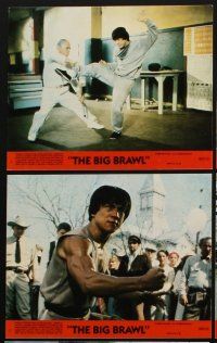 3w682 BIG BRAWL 8 8x10 mini LCs '80 great images of young Jackie Chan, violent martial arts!