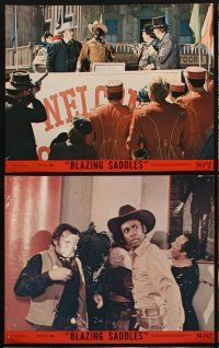3w895 BLAZING SADDLES 7 8x10 mini LCs '74 classic Mel Brooks western, Cleavon Little, Gene Wilder