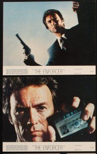 3w709 ENFORCER 8 8x10 mini LCs '76 cool images of Clint Eastwood as Dirty Harry, crime classic!