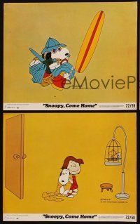 3w969 SNOOPY COME HOME 3 8x10 mini LCs '72 Peanuts, Charlie Brown, Schulz, great images of Snoopy!
