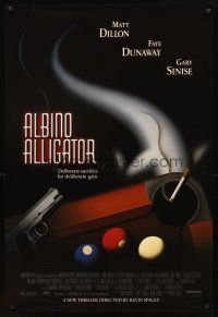 3z021 ALBINO ALLIGATOR 1sh '96 directed by Kevin Spacey, Matt Dillon, art of pool table & gun!