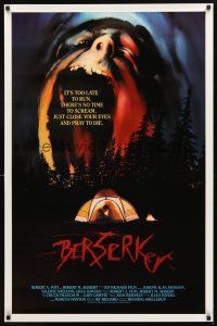 3z076 BERSERKER 1sh '87 Jefferson Richard, just close your eyes and pray to die!