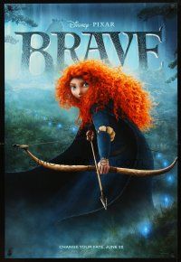 3z096 BRAVE June 22 advance DS 1sh '12 cool Disney/Pixar fantasy cartoon set in Scotland!