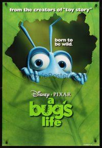 3z111 BUG'S LIFE DS 1sh '98 Walt Disney, Pixar CG, cute art of peeking ant!