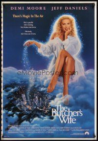 3z114 BUTCHER'S WIFE printer's test 1sh '91 Demi Moore is psychic turning New Yorkers into lovers!