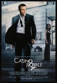 3z119 CASINO ROYALE advance DS 1sh '06 Daniel Craig as James Bond & sexy Eva Green!