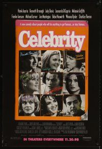 3z123 CELEBRITY advance 1sh '98 Woody Allen, Hank Azaria, Charlize Theron, Leonardo DiCaprio