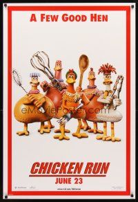 3z130 CHICKEN RUN teaser DS 1sh '00 Peter Lord & Nick Park claymation, A few good hen!