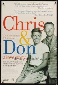 3z137 CHRIS & DON 1sh '07 gay couple Christopher Isherwood & Don Bachardy bio!