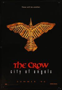 3z154 CROW: CITY OF ANGELS teaser 1sh '96 Tim Pope directed, cool image of the bones of a crow!
