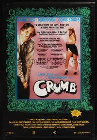 3z156 CRUMB 1sh '95 underground comic book artist and writer, Robert Crumb!