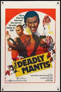 3z178 DEADLY MANTIS 1sh '84 Tang Lang, David Chiang, he was ready to kill!