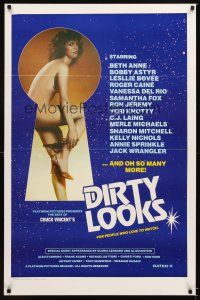3z192 DIRTY LOOKS 1sh '82 Vanessa Del Rio, Samantha Fox, Ron Jeremy & so many more!