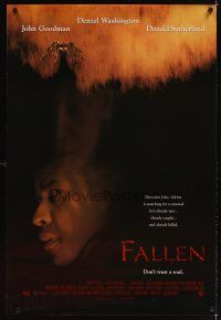 3z237 FALLEN DS 1sh '98 Denzel Washington, John Goodman, Donald Sutherland