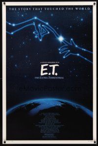3z210 E.T. THE EXTRA TERRESTRIAL 1sh R85 Steven Spielberg classic, wonderful constellation art!