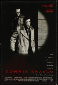 3z197 DONNIE BRASCO DS 1sh '97 Al Pacino is betrayed by undercover cop Johnny Depp!