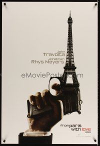 3z276 FROM PARIS WITH LOVE teaser DS 1sh '10 Pierre Morel, John Travolta, Eiffel Tower gun!