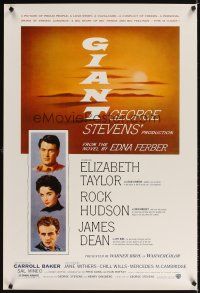 3z291 GIANT DS 1sh R05 James Dean, Elizabeth Taylor, Rock Hudson, directed by George Stevens!