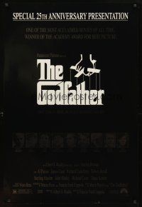 3z296 GODFATHER foil 1sh R97 Marlon Brando & Al Pacino in Coppola crime classic!