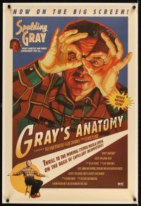 3z305 GRAY'S ANATOMY 1sh '96 Spalding Gray monologue, directed by Steven Soderbergh!