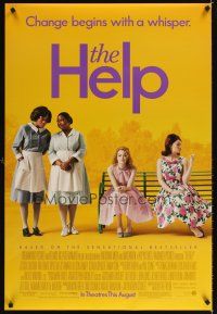 3z334 HELP advance DS 1sh '11 Jessica Chastain, Viola Davis, change begins with a whisper!