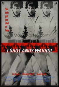 3z355 I SHOT ANDY WARHOL 1sh '96 cool multiple images of Lili Taylor pointing gun!