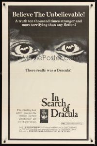 3z359 IN SEARCH OF DRACULA 1sh '75 cool vampire documentary, he really existed!