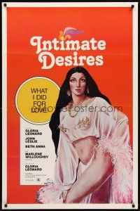 3z381 INTIMATE DESIRES 1sh '78 art of sexy star & director Gloria Leonard!