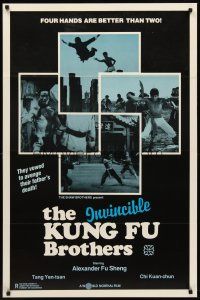 3z383 INVINCIBLE KUNG-FU BROTHERS 1sh '76 Cheh Chang, four hands are better than two!
