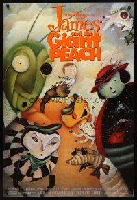 3z392 JAMES & THE GIANT PEACH DS 1sh '96 Disney fantasy cartoon, Lane Smith art of cast!