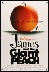 3z393 JAMES & THE GIANT PEACH DS 1sh '96 Walt Disney stop-motion fantasy peach cartoon!