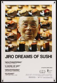 3z397 JIRO DREAMS OF SUSHI DS 1sh '11 cool image of 85-year-old sushi master Jiro Ono!