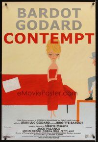 3z428 LE MEPRIS 1sh R08 Jean-Luc Godard, super Komura art of sexy Brigitte Bardot!